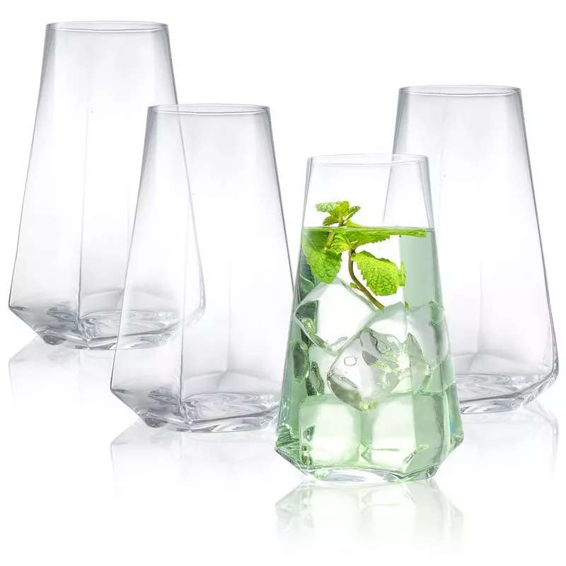 Kithi Group Geometrical Highball Glasses Set of 6 (500ml)