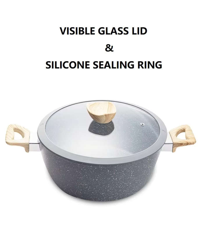 Kithi Group 10PCS Nonstick Marble Granite Die-Cast Aluminum Cookware Set