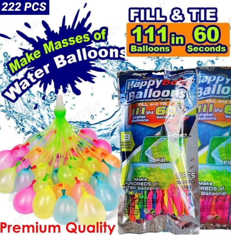 Kithi Group Happy Baby Water Balloons Now 222 Pieces in Packs