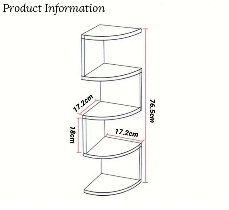 Kithi Group D-shaped corner shelf 5-tier