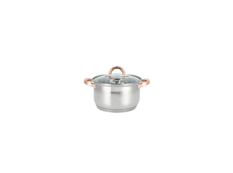 Kithi Group 12-Piece Silver & Gold Stainless Steel Cookware Set