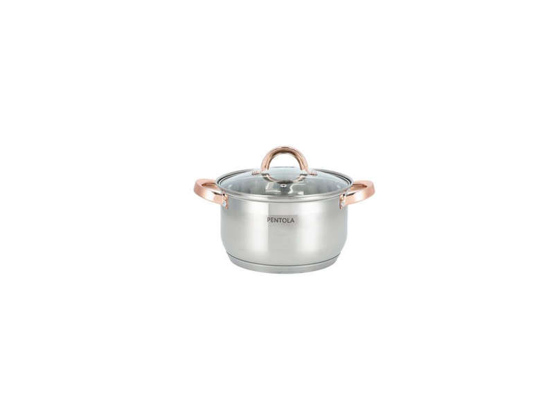 Kithi Group 12-Piece Silver & Gold Stainless Steel Cookware Set
