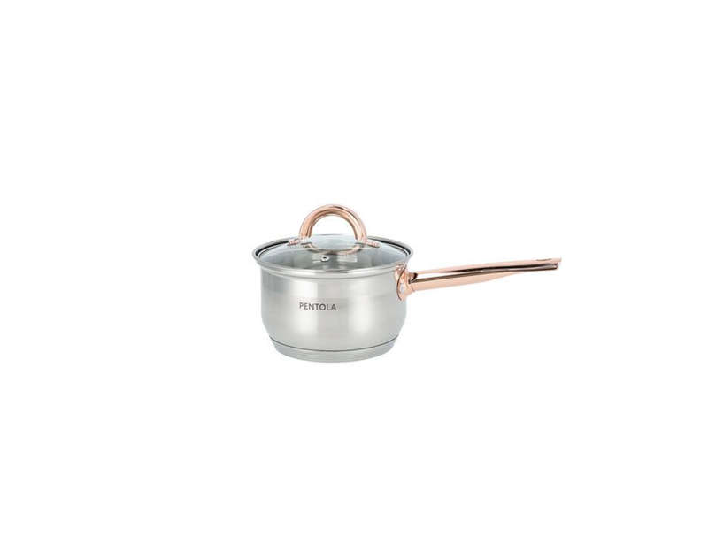 Kithi Group 12-Piece Silver & Gold Stainless Steel Cookware Set