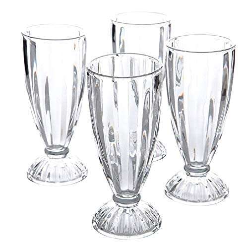 Set of 6 Crystal Glasses for Milkshakes