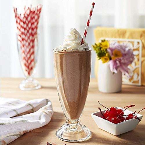 Set of 6 Crystal Glasses for Milkshakes