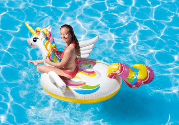 FINE Grade Mystic Unicorn Ride-On Lounge Pool Float for Kids