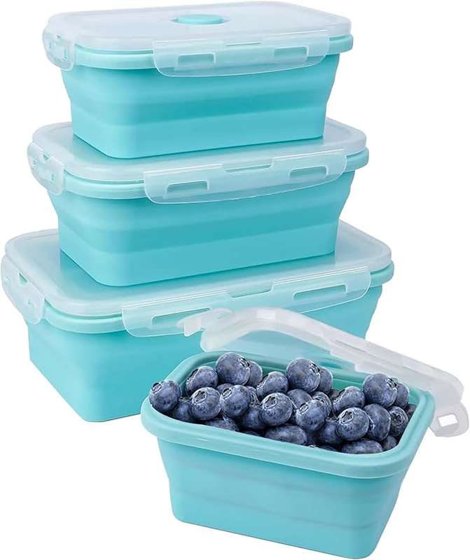 Collapsible Silicone Food Container 4pcs Set