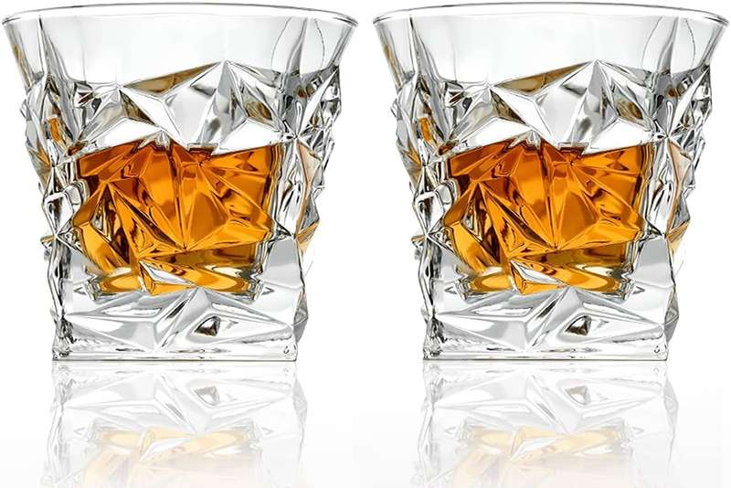 Set of Six Quality Crystal Whiskey Glasses