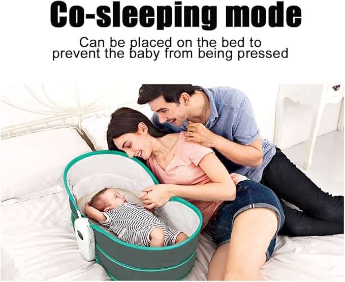 5-in-1 Baby Rocking Cradle Bassinet with Music & Vibration