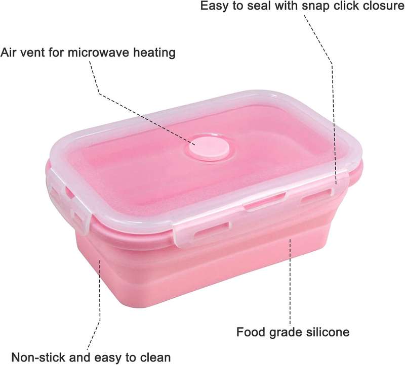 Collapsible Silicone Food Container 4pcs Set