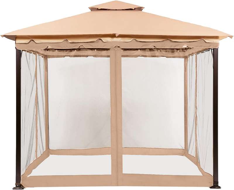 Kithi Group 3m x 4m Steel Gazebo with Netting and Curtains
