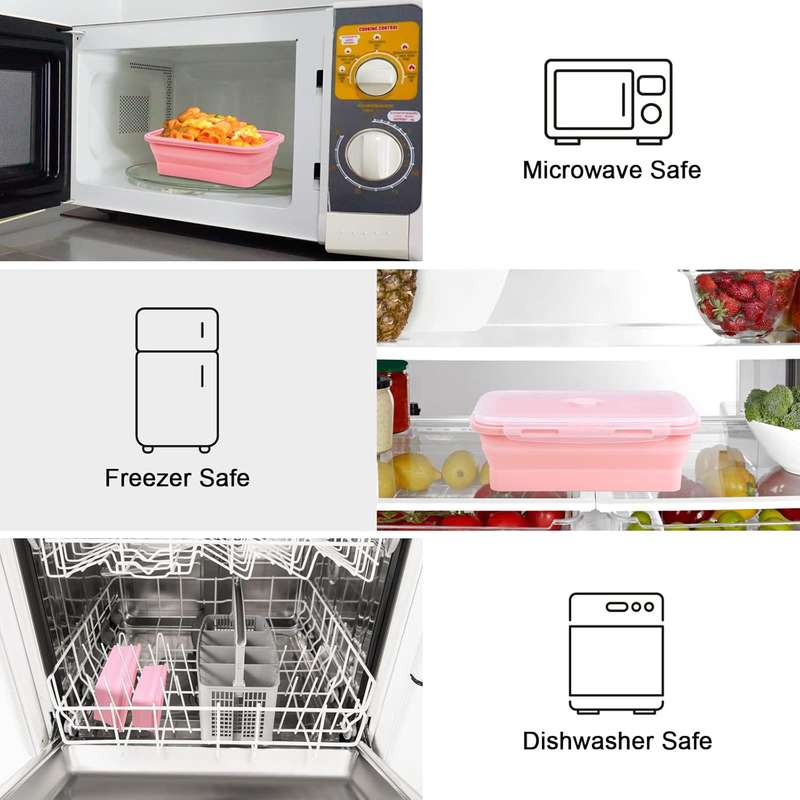 Collapsible Silicone Food Container 4pcs Set