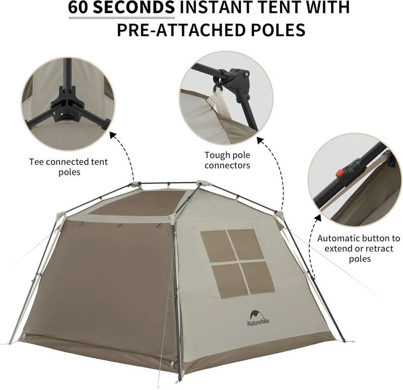 Camping Tent 2-4 Person Pop-Up Tent  Waterproof