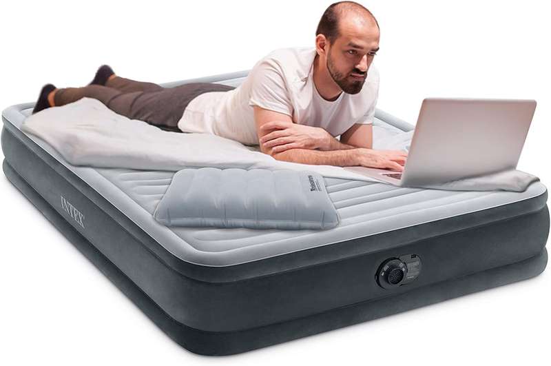 Queen Air Mattress with Built-In Pump  13" Easy Inflatable Air Bed