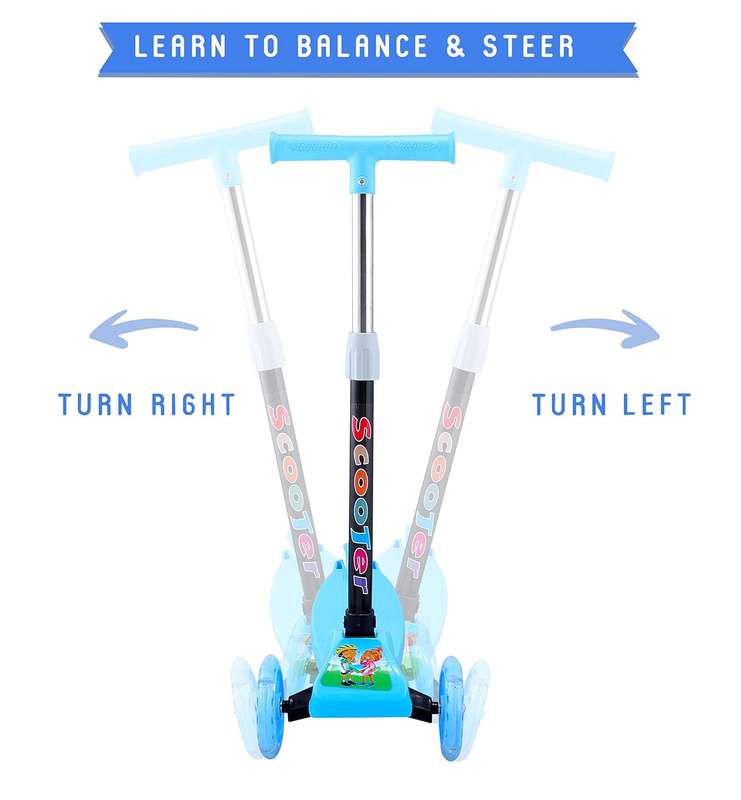 Foldable Scooter with Smooth Gliding Wheels for Toddlers - Boys & Girls