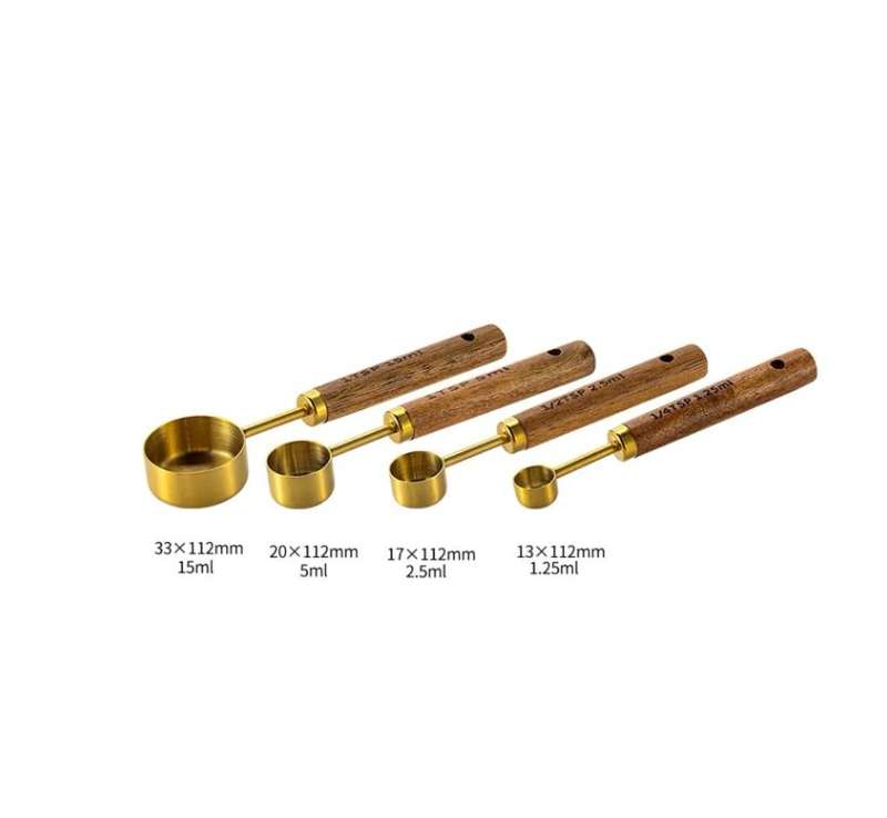 4 pieces stainless steel measuring spoons