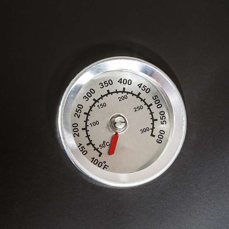 BBQ Charcoal Grill with Thermometer and Smoker  Multifunctional Steel Grill