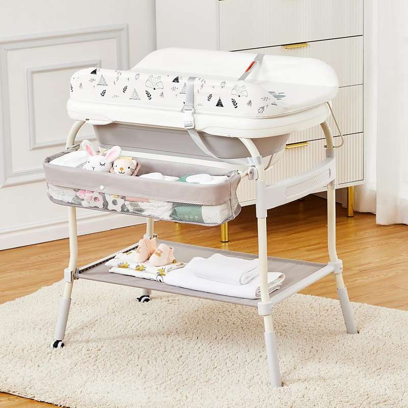 2-in-1 Portable Baby Bathtub with Changing Table