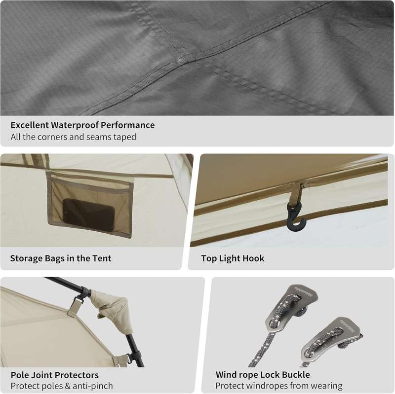 Camping Tent 2-4 Person Pop-Up Tent  Waterproof