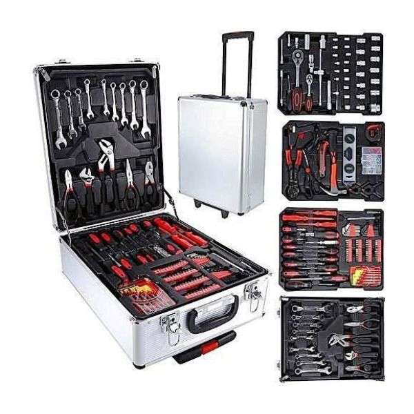 187 Piece Professional Chrome Vanadium Toolset with Combination Wrench