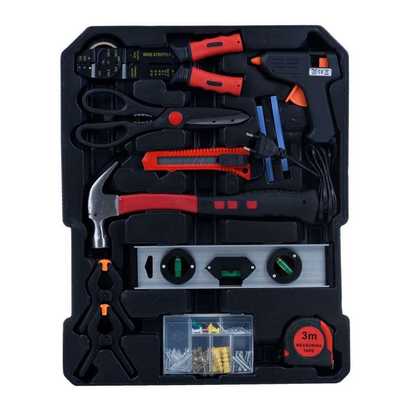 187 Piece Professional Chrome Vanadium Toolset with Combination Wrench