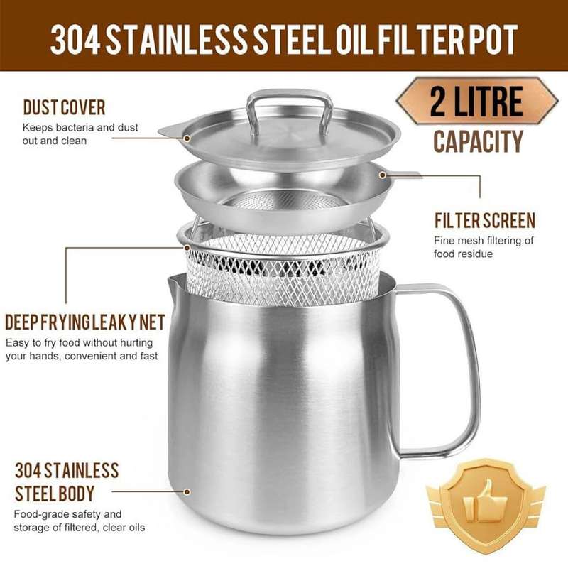 Oil Strainer Pot 2 Litre