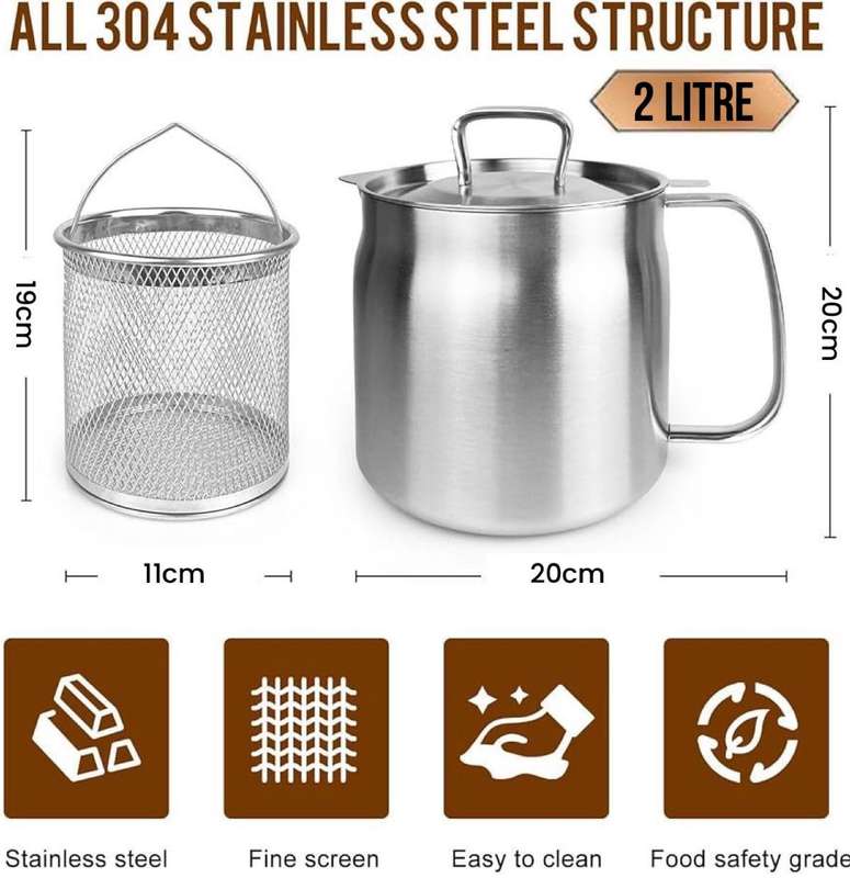 Oil Strainer Pot 2 Litre