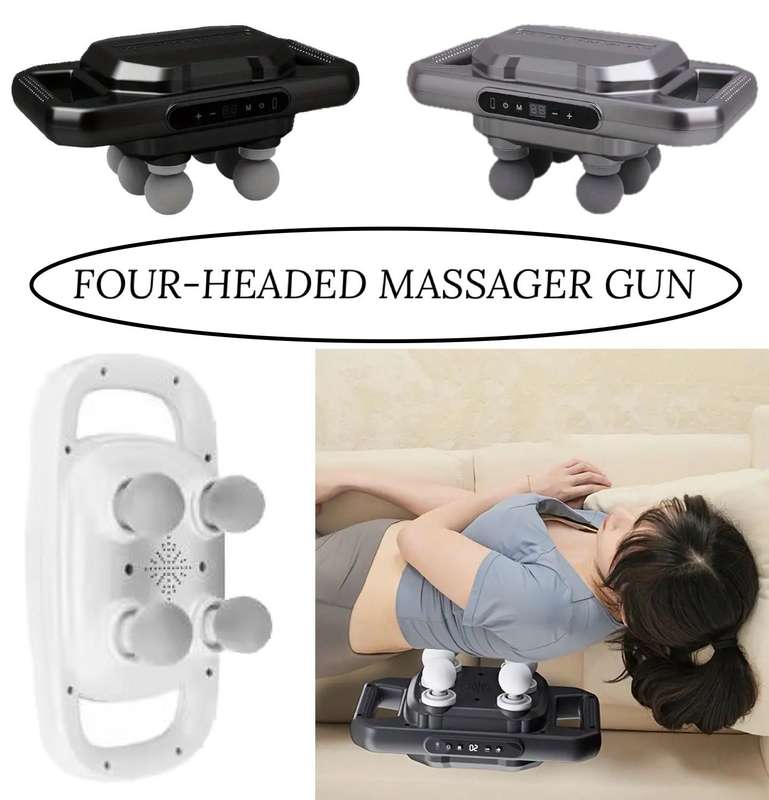 Four-Headed Muscles Massager Gun Rechargeable