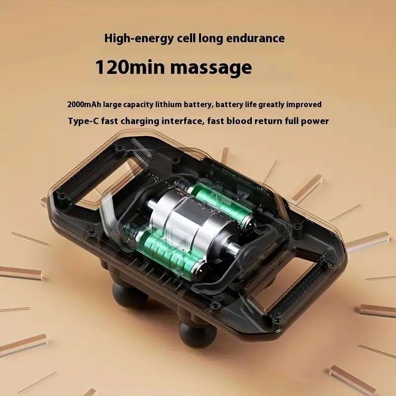 Four-Headed Muscles Massager Gun Rechargeable