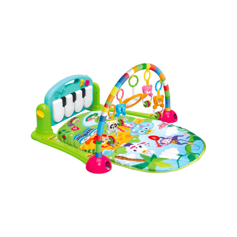 Multifunction Musical Piano Baby Play Gym Mat with Hanging Toys