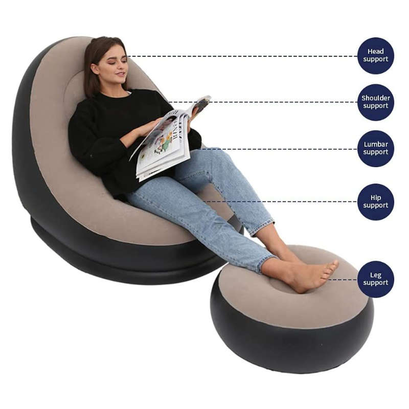 Lazy Inflatable relaxation sofa couch with Household air Pump