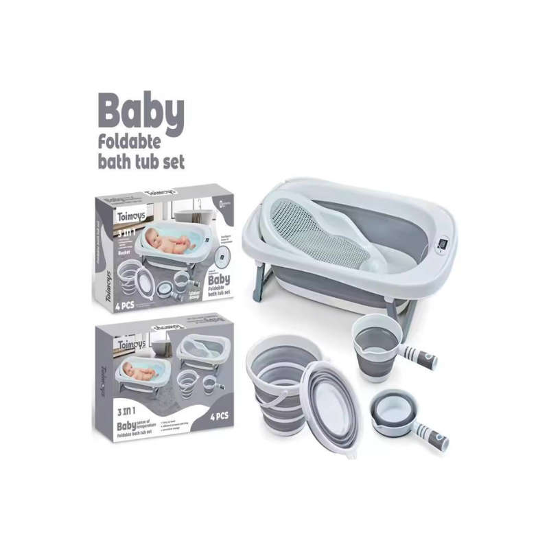 Set of 4 Baby Foldable Bath Tub Set