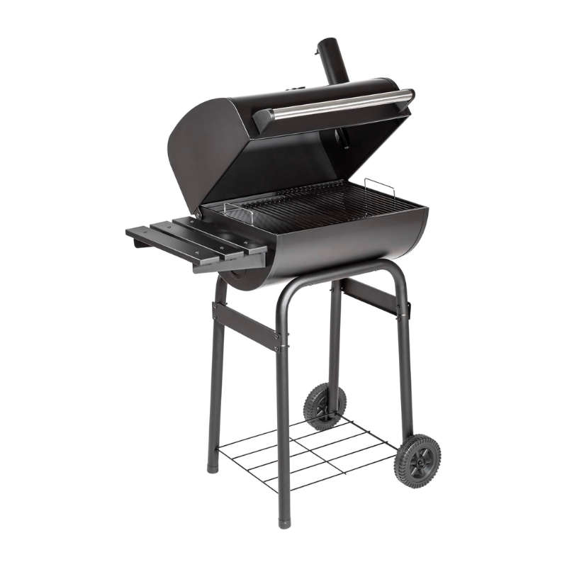 BBQ Charcoal Grill with Thermometer and Smoker  Multifunctional Steel Grill