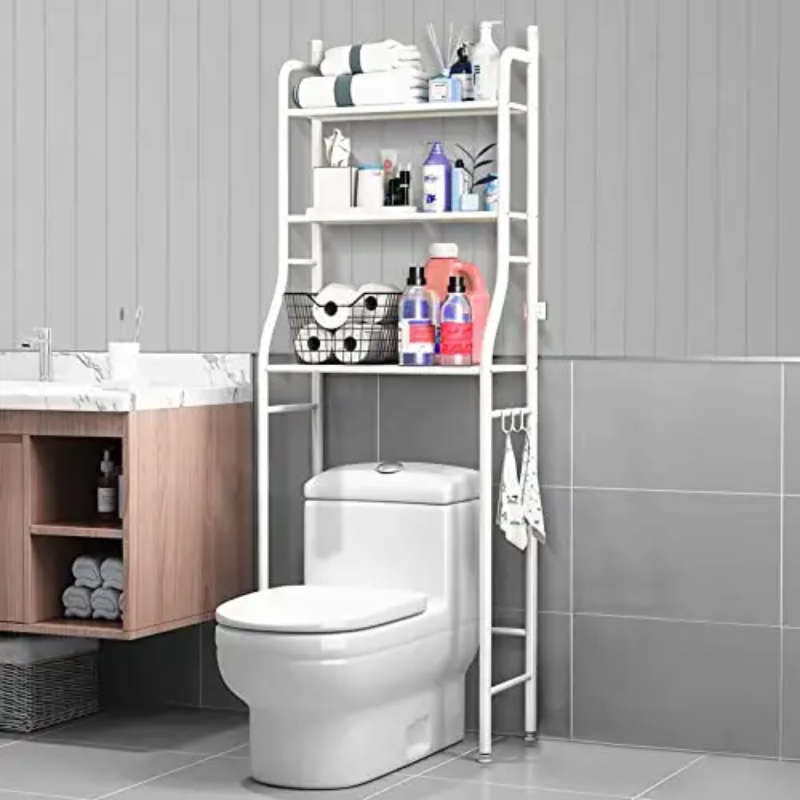 Toilet Storage Metal Racks Bath Towel Rail Rack Home Shelf