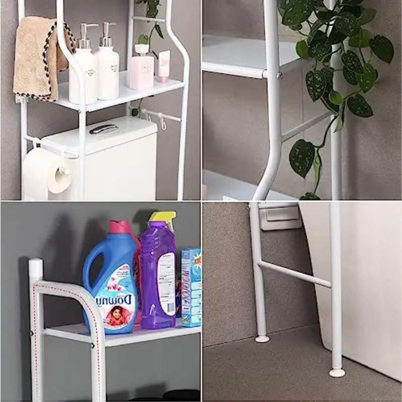 Toilet Storage Metal Racks Bath Towel Rail Rack Home Shelf
