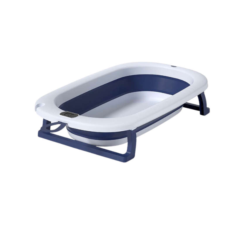 Navy Temperature Sensing Foldable Infant Bath Tub