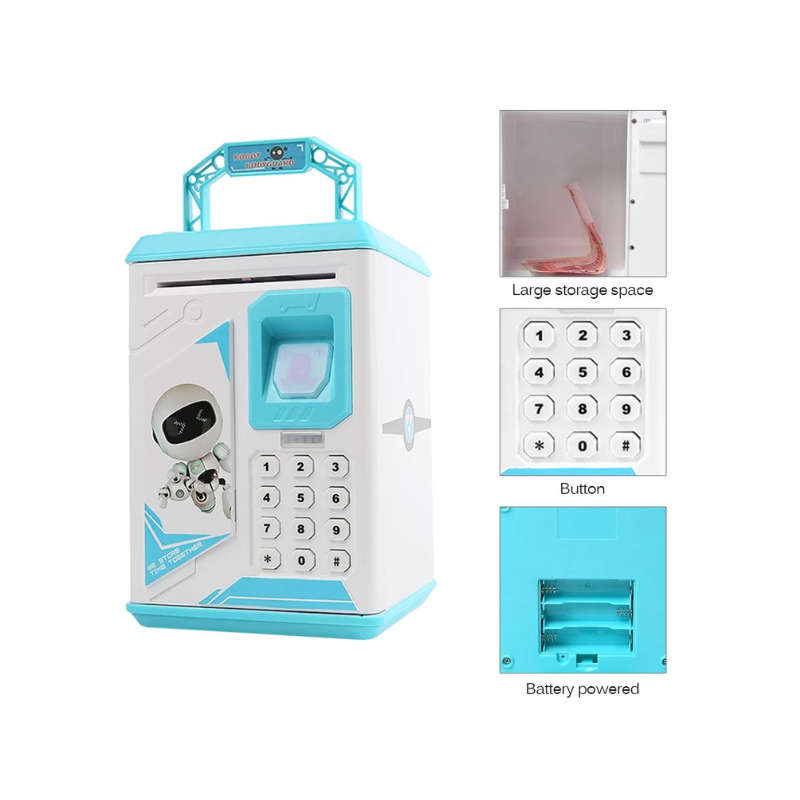 Kids ATM Fingerprint Password Money Box