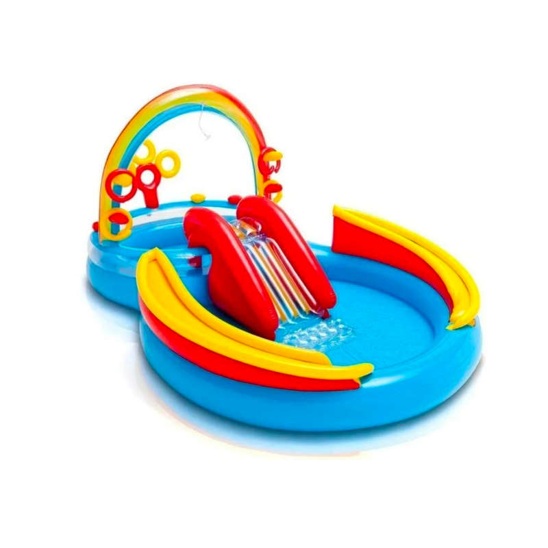 Summer Play Center - Rainbow Ring Inflatable Pool for Kids