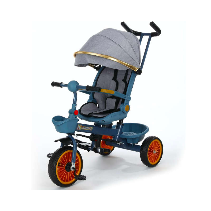 7-in-1 Baby Tricycle with Parent Handle, Safety Harness & Brakes
