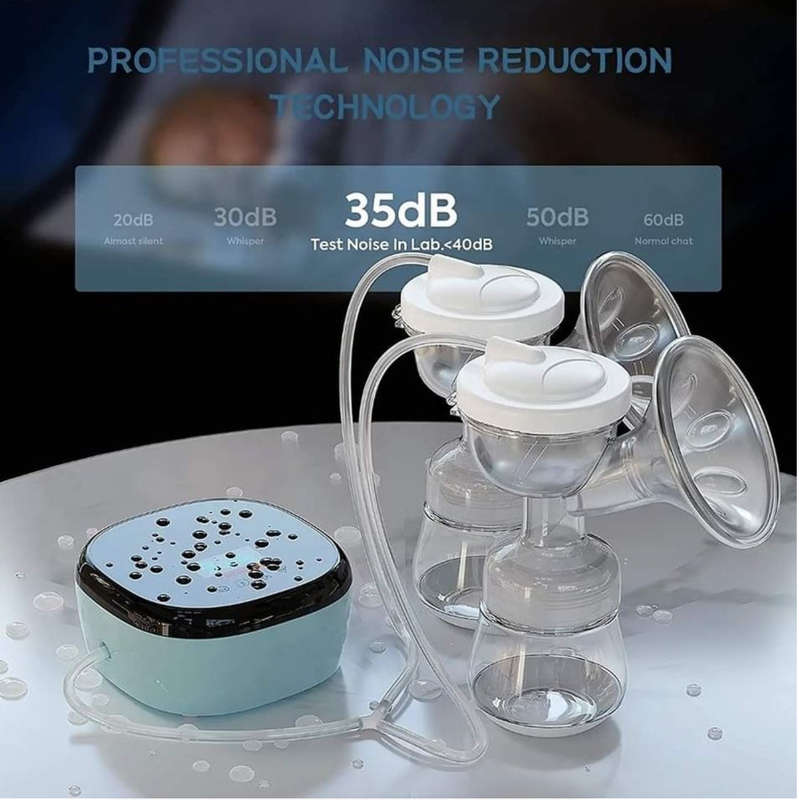 Automatic Rechargeable Double Electric Breast Pump- Blue