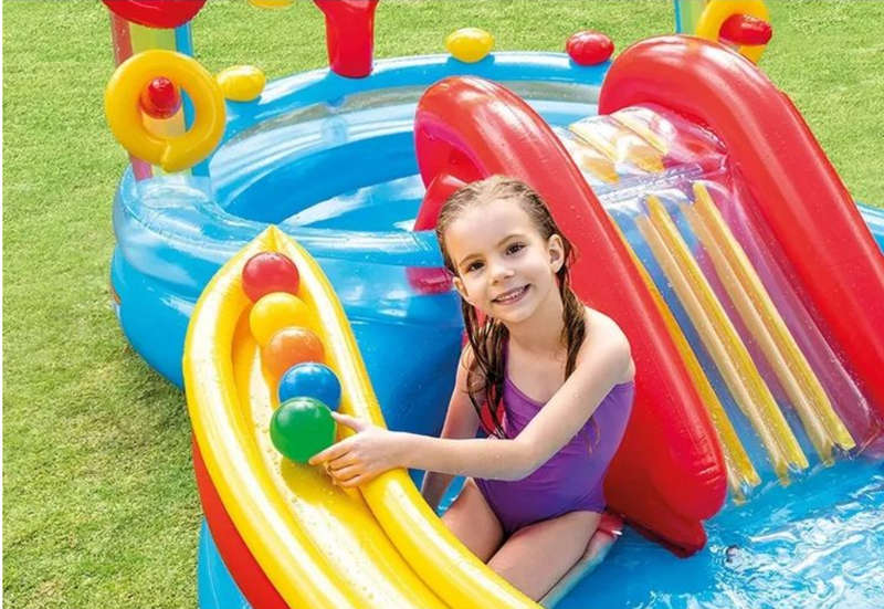 Summer Play Center - Rainbow Ring Inflatable Pool for Kids