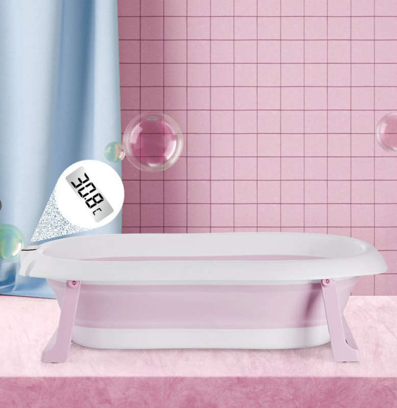 Portable Foldable Baby Bathtub with Pillow Pad