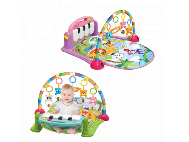 Multifunction Musical Piano Baby Play Gym Mat with Hanging Toys