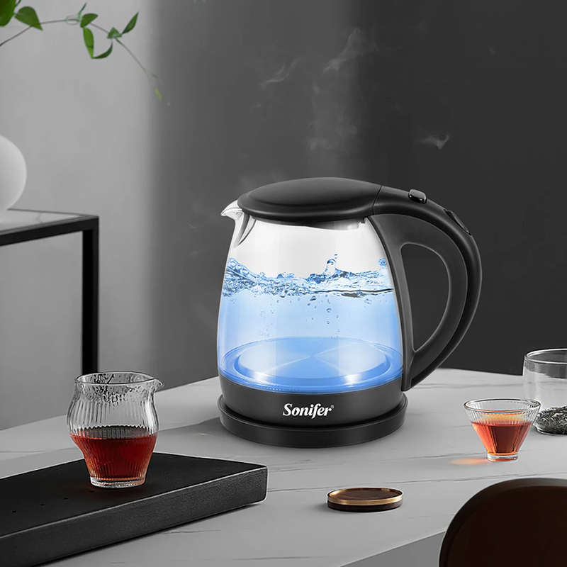 LED Light Electric Glass Kettle - 2.2L