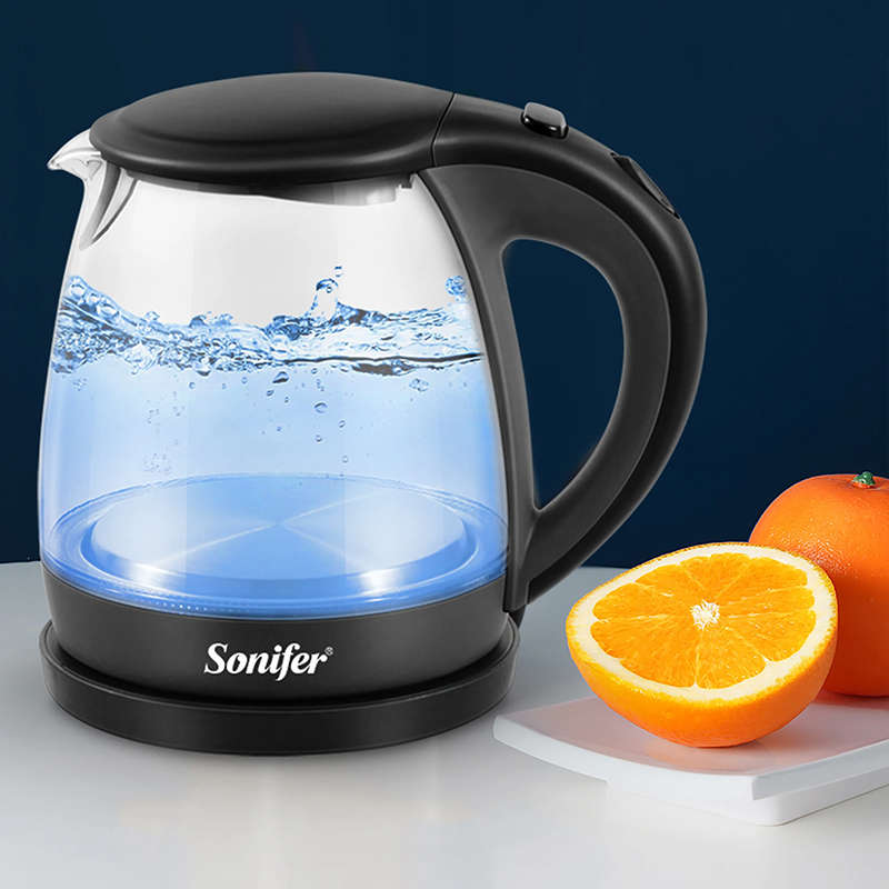LED Light Electric Glass Kettle - 2.2L