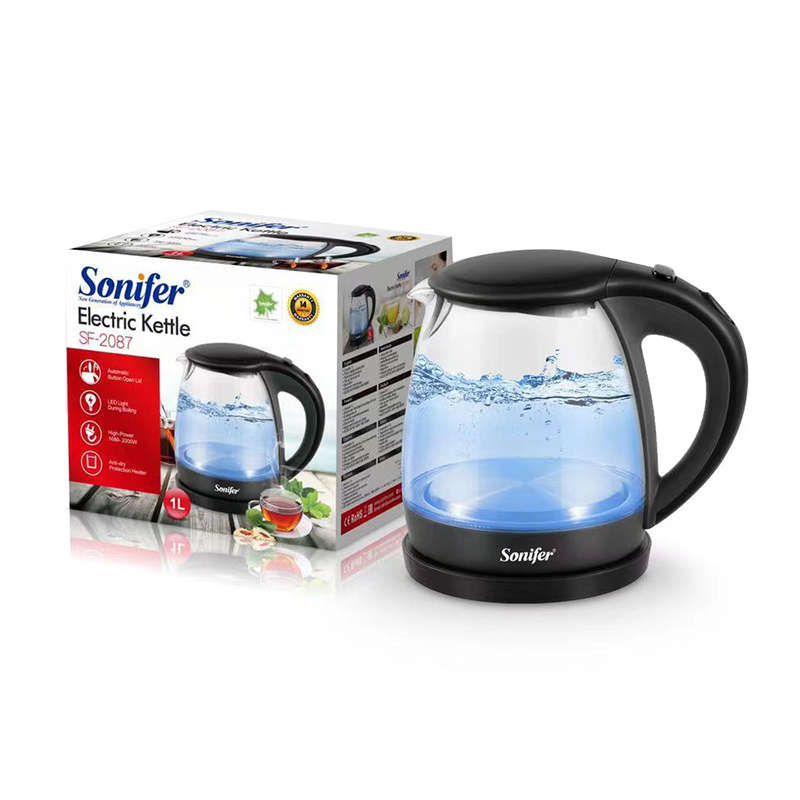 LED Light Electric Glass Kettle - 2.2L