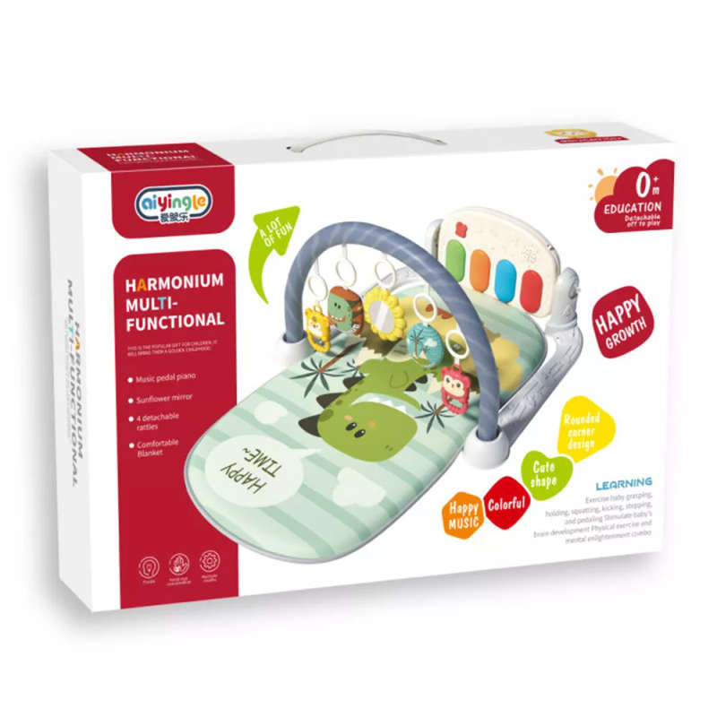 3-in-1 Foldable Play Gym Activity Mat with Musical Piano