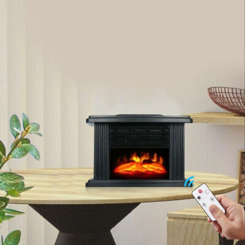 Fireplace Heater with Remote  Simulated Flame Type-1
