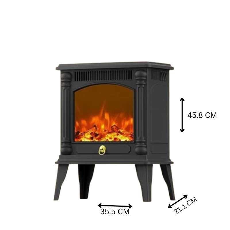 Fireplace Heater with Remote  Simulated Flame Type-2