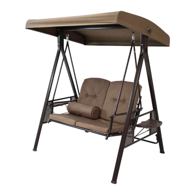 2 Seater Swing Bench Lounger with Tilt Canopy